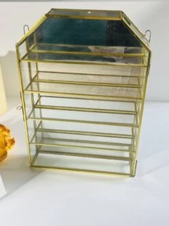 Showcase For Miniatures Or Vintage Golden Jewelry