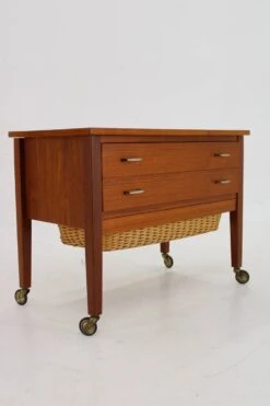 1960s Danish Teak Sewing Table With Drawers -Bookcases Sales 81111299 d82b 4cad bd03 7ae49e5f2a54