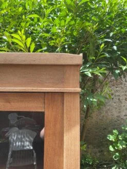 Raw Wood Display Case With 3 Doors, Oak -Bookcases Sales 81ce2ea7 f4b4 43ce b59e bb938ddea05b