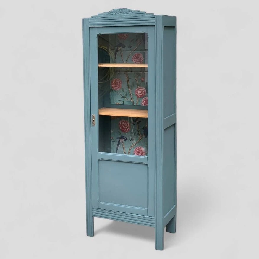 Parisian Art Deco Glass Cabinet 1930 2 Parisian Art Deco Glass Cabinet 1930 - Image 2