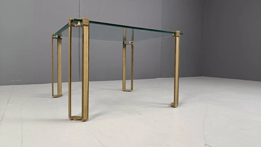 Peter Ghyczy T24 Pioneer Glass And Cast Brass Square Coffee Or Side Table 7 Peter Ghyczy T24 Pioneer Glass And Cast Brass Square Coffee Or Side Table - Image 7