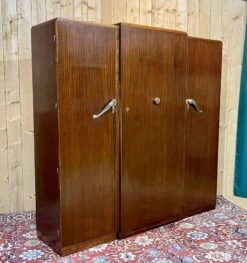 3-door Mahogany Wardrobe In Art Deco Style From The 1950s, Removable Into 3 Parts -Bookcases Sales 87659e1c 1759 4cc4 bd6e 7159336d54f6