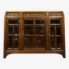 Art Nouveau Period Display Case In Carved Oak Circa 1900