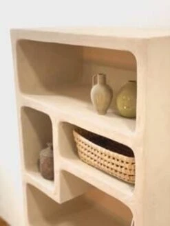 Concrete Bookcase - Beige - Length 60 Cm - Terra N°3 -Bookcases Sales 8a02f359 2ef4 4936 85a3 983905d9823a