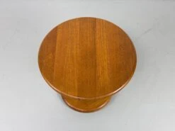 Table D'Appoint Ronde Vintage En Teck, 1970s -Bookcases Sales 8b3ccbc3 2668 41fc 9231 bcd9267bc627