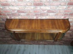 Renovated Art Deco Walnut Display Cabinet To Hang On The Wall