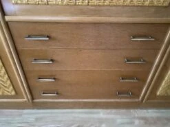 Bookcase In Oak And Rattan House Redureau 3 Modules -Bookcases Sales 8be2c504 ccad 4a1d a5b3 af13be938630