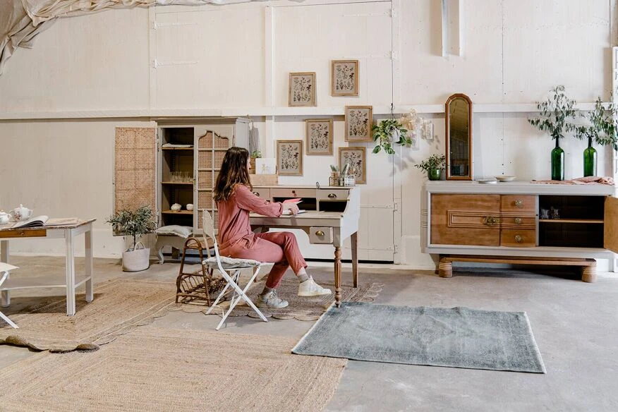 2-door Display Case Wood & Canework 7 2-door Display Case Wood & Canework - Image 7