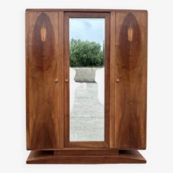 Art Deco Linen Cabinet Walnut Mustache Foot Vintage 1930s -Bookcases Sales 8eaadb8f 6a49 4b79 ba31 181977c1fb36