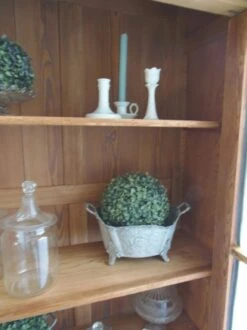 Linen Rack, Wardrobe, Dresser From 1905 In Pitch Pine With 3 Adjustable Shelves, 1 Door, 1 Drawer.