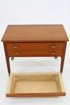 1960s Danish Teak Sewing Table With Drawers -Bookcases Sales 90ddf01f dcf9 40a6 a2dd ab8637f362ad