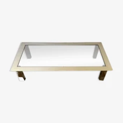 Rectangular Coffee Table In Chrome Steel And Smoked Glass From The 70s -Bookcases Sales 91a3eceb 4cb7 49c9 88a4 2d05e1702bd1