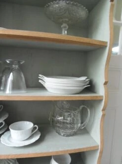 Small Vintage Bookcase, 5 Fixed Shelves, Interior Sublimated In Verdigris. -Bookcases Sales 938403ed 908c 4235 9db6 5d1ab0bb80db