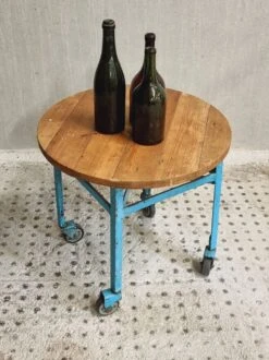 Industrial Side Table Trolley Coffee Table Sky Blue -Bookcases Sales 939d3106 5743 4c49 aa5e eb021a591ab7