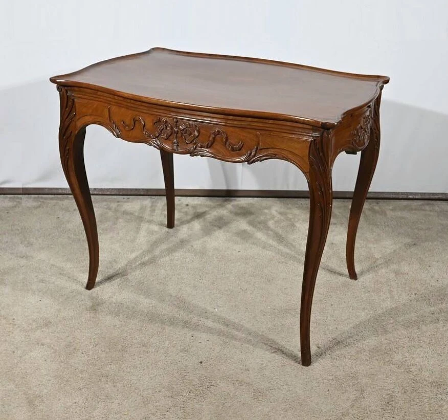 Small Cabaret Table In Mahogany, Louis XV Style, Napoleon III Period – Mid-19th Century 12 Small Cabaret Table In Mahogany, Louis XV Style, Napoleon III Period – Mid-19th Century - Image 12