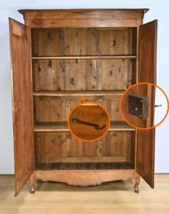 Val De Loire Cabinet In Cherry Wood, Louis XV Style – Mid-19th Century -Bookcases Sales 95d8b137 3fbd 4020 9606 18aec658dec1