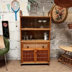 Bookcase Display Unit In Wood And Rattan 23 Bookcase Display Unit In Wood And Rattan -Bookcases Sales 961e65ed e55f 4c2a a96e 105ad764e3ad