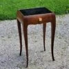 Vintage Side Table From The 30s/50s In Beech And Mirror Top