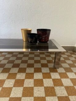 Rectangular Coffee Table In Chrome Steel And Smoked Glass From The 70s -Bookcases Sales 97f47d4a 2890 4be6 9edf c0b3e31a0c18