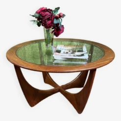 Mid Century Retro Vintage Teak Round Coffee Table By GPlan 1960 -Bookcases Sales 98282ef4 91bb 4510 bfd5 ea428209dd83