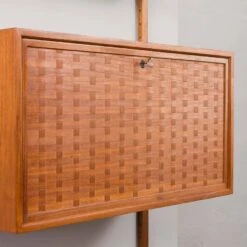 Poul Cadovius One Bay Teak Wall Unit With A Secretaire, Cado, Denmark 1960s -Bookcases Sales 999a3f9d 58a8 44d4 9ca0 00f3d0652fe9