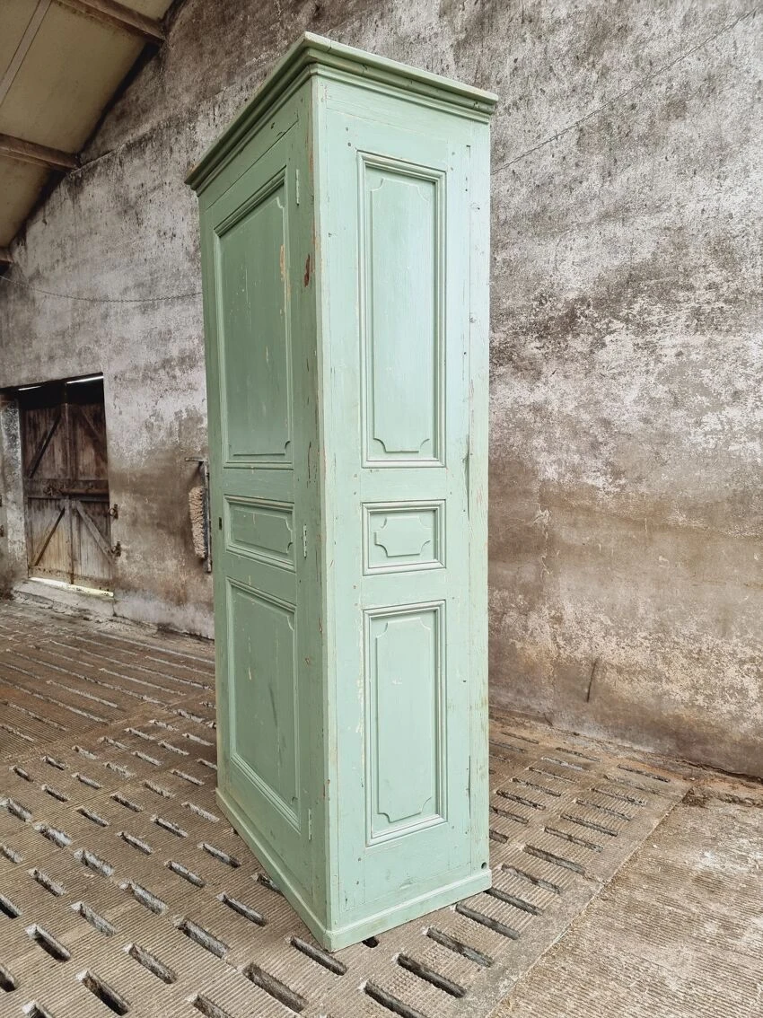 Antique Cabinet XXL Pastel Mint Green Linen Cabinet 8 Antique Cabinet XXL Pastel Mint Green Linen Cabinet - Image 8