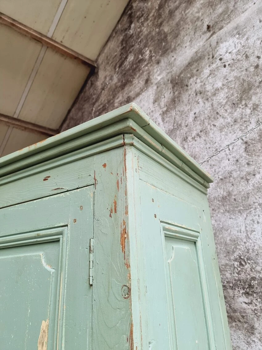Antique Cabinet XXL Pastel Mint Green Linen Cabinet 10 Antique Cabinet XXL Pastel Mint Green Linen Cabinet - Image 10