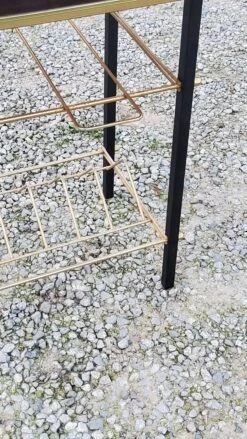 Vintage Side Table From The 60s Formica Top Imitation Rosewood Black And Gold Metal Legs -Bookcases Sales 9af0cf23 e138 41b1 bb6f 371fcd3e2f1f