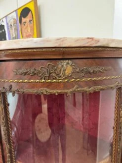 Corner Showcase In Veneer Wood With Musical Instrument Marquetry -Bookcases Sales 9bf1156f 7bc6 4889 8243 295e89ac76d1