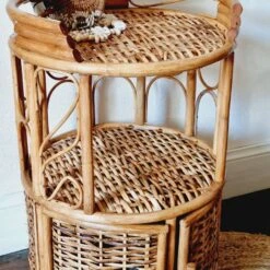 Rattan And Wicker Side Table Or Bedside Table -Bookcases Sales 9bf3c09e d6e3 450d ba02 eac147d4b960