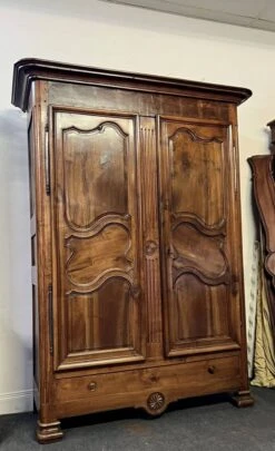 Louis XV - Louis XVI Transition Period Wardrobe In Walnut Circa 1780