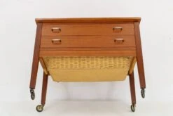 1960s Danish Teak Sewing Table With Drawers -Bookcases Sales 9fcdf3e1 3143 48c7 9ba9 f9b259cab806