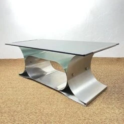 Stainless Steel 70's Coffee Table -Bookcases Sales a5369e23 49ae 47f9 9bfe 3437bfb94af4