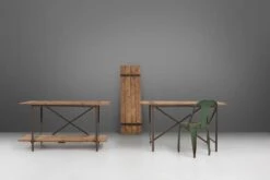 Industrial Side Table With Metal Frame And Wooden Top And Removable Platform, Belgium, 1920 23 Industrial Side Table With Metal Frame And Wooden Top And Removable Platform, Belgium, 1920 -Bookcases Sales a6346e2f 5306 466f 9829 f34e450845ef