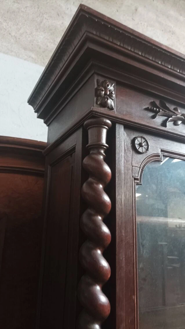 Large Louis XIII Bookcase In Solid Oak 11 Large Louis XIII Bookcase In Solid Oak - Image 11