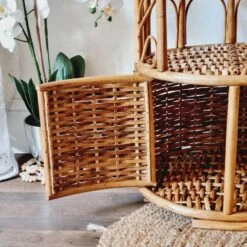 Rattan And Wicker Side Table Or Bedside Table -Bookcases Sales a6d7dce1 96df 4334 82a5 c182622d41a9