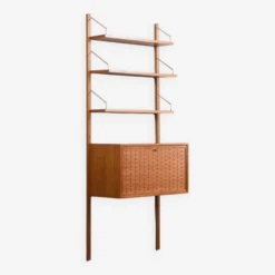 Poul Cadovius One Bay Teak Wall Unit With A Secretaire, Cado, Denmark 1960s -Bookcases Sales a92cafe9 5bda 45e8 b02e eeec9957cdba