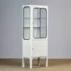Vintage Iron And Glass Medical Cabinet, 1970’s