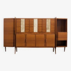 Monumental Wooden Cabinet With Parchment Panels By Gio Ponti, Italy -Bookcases Sales a9c04d91 6c39 4ced b081 63e5816d0008