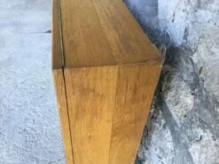 Large Pharmacy Wall Display Case In Light Oak - Vintage 1960 -Bookcases Sales aef98844 d1d0 4cfc b48f 331d8ebd28c3