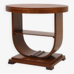 Art Deco Round Side Table With Arched Base, France Ca. 1930 -Bookcases Sales b5da474b 5539 4cca a0c9 6ef4e3bf4f29
