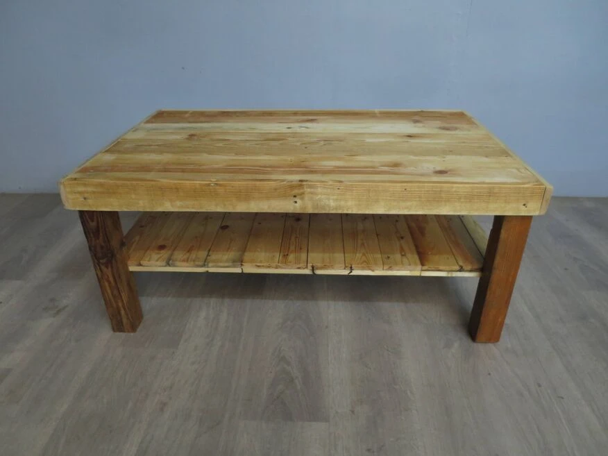 Rectangular Raw Wood Coffee Table 11 Rectangular Raw Wood Coffee Table - Image 11