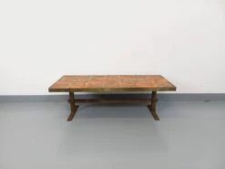 Vintage Roche-Bobois Style Coffee Table In Steel And Ceramic From The 70s -Bookcases Sales b8db80fc 5e65 49b5 a6db 0eb9d6db2fb2