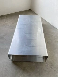 80s Brushed Metal Coffee Table -Bookcases Sales bafc4885 0291 4145 8aac 62f7782b9cc0