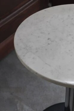 Side Table Chrome Marble