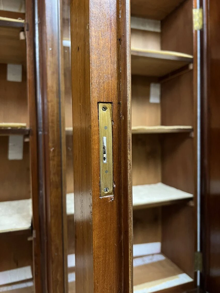 Superb Napoleon III Period Projection Bookcase In Mahogany 1 Superb Napoleon III Period Projection Bookcase In Mahogany