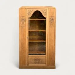 Parisian Art Deco Glass Cabinet In Raw Wood 1930 -Bookcases Sales c1626712 939c 4a77 93df 697a2aa0e9f4
