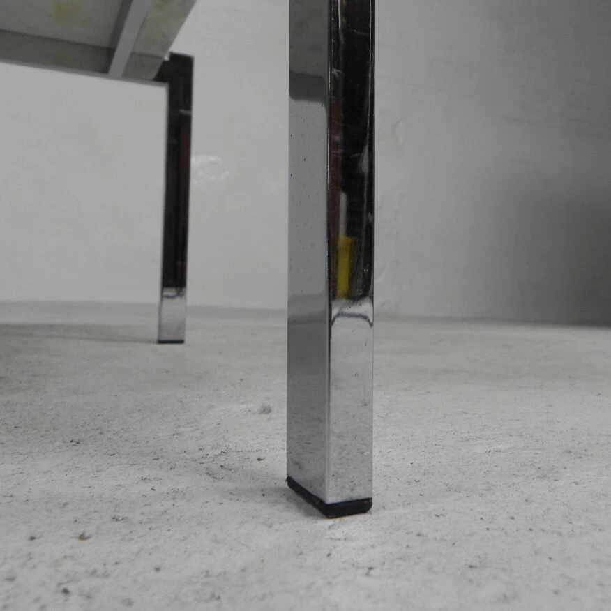 Coffee Table With Carrara Marble Top 60 X 60 Cm, 1970s 9 Coffee Table With Carrara Marble Top 60 X 60 Cm, 1970s - Image 9