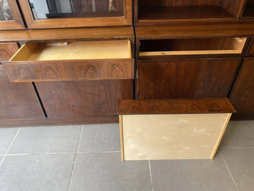 4-module Rosewood Bookcase Model No 4 By Danish Designer Omann Jun 1960 2 4-module Rosewood Bookcase Model No 4 By Danish Designer Omann Jun 1960 - Image 2