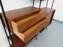 Vintage Modular Italian Double Shelf Bookcase In Teak And Metal From The 60s -Bookcases Sales c1d35e8e f677 4b81 a522 8662b9800f2b